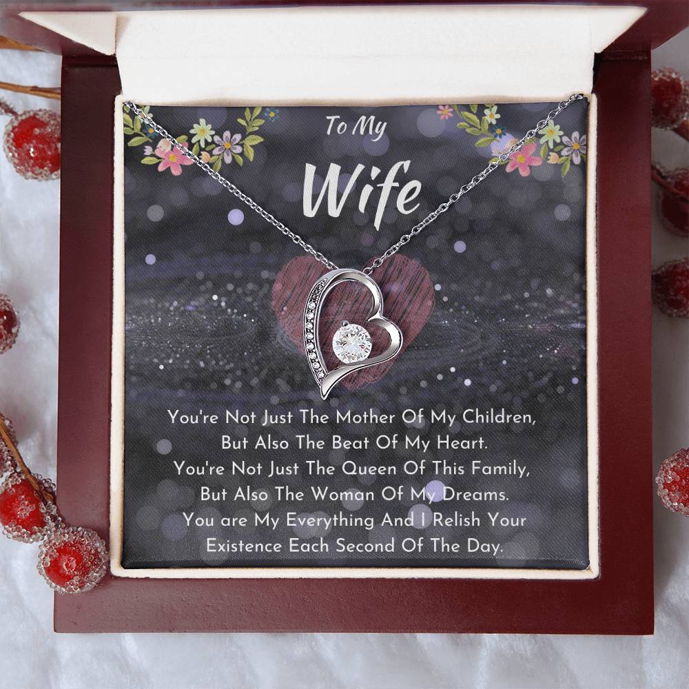 Wife Necklace - Forever Love with Message Card & Gift Box