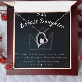 To My Badass Daughter Forever Love Necklace