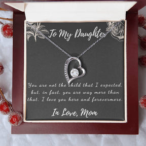 Forever Love Necklace To My Daughter In Gold & White Gold