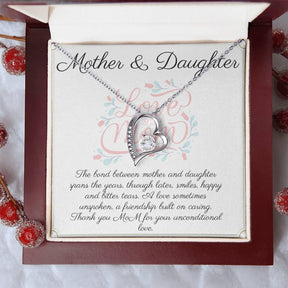 Mum & Daughter Necklace - Forever Love Pendant