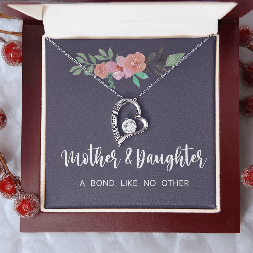 Mother Daughter Heart Necklace - Forever Love