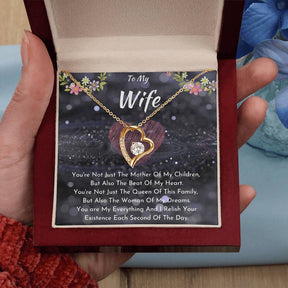 Wife Necklace - Forever Love with Message Card & Gift Box