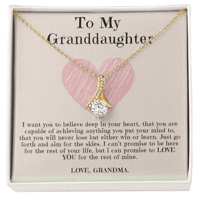 To My Granddaughter Necklace - Alluring Beauty in Gold & White Gold