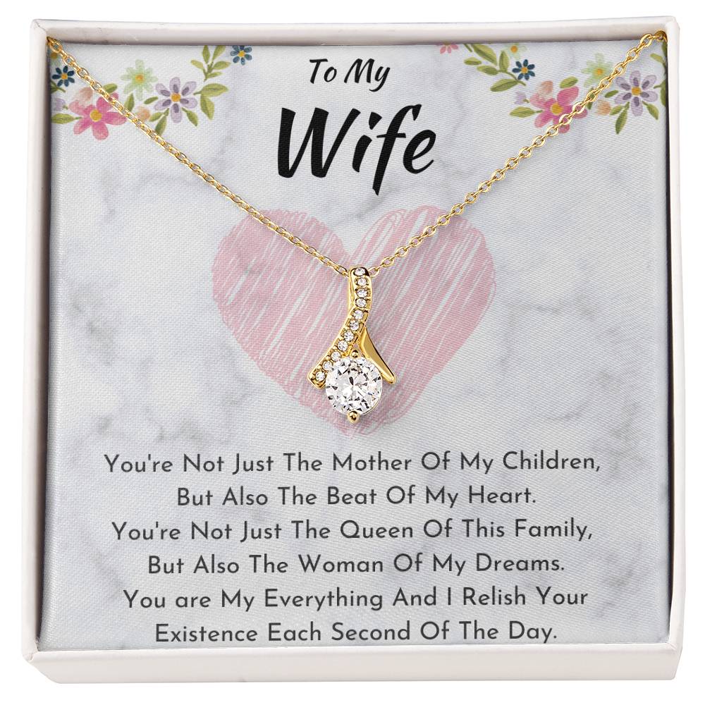 Wife Necklace: Alluring Beauty Pendant in Gold & White Gold