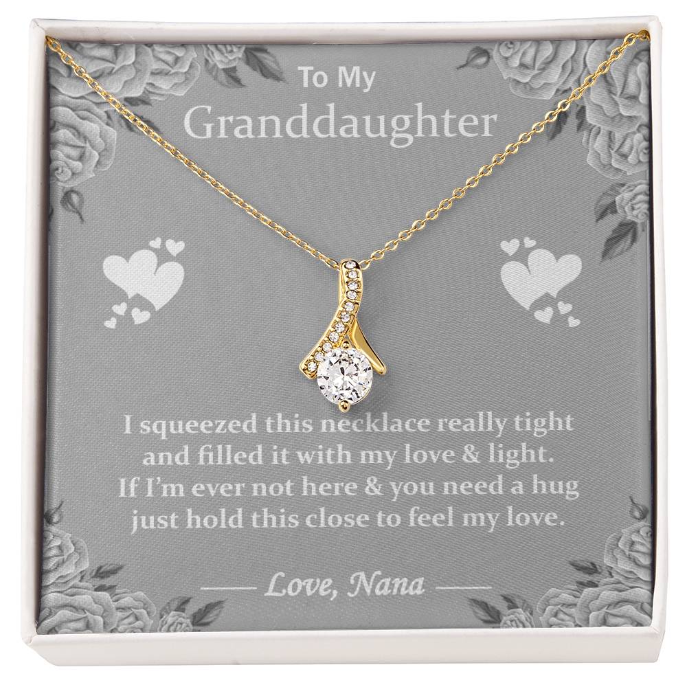 To My Granddaughter Necklace - Alluring Beauty in Gold & White Gold