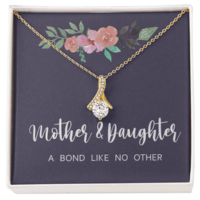 Mother and Daughter Necklace: Alluring Beauty in Gold & White Gold