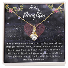 To My Daughter Necklace - Alluring Beauty Pendant