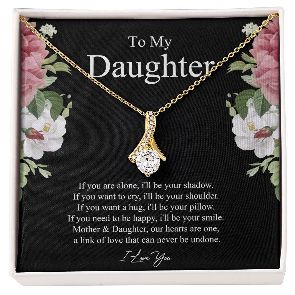 Gold Daughter Necklace - Alluring Beauty in Yellow & White Gold