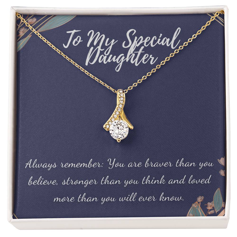 Special Daughter Necklace - Alluring Beauty in Gold & White Gold