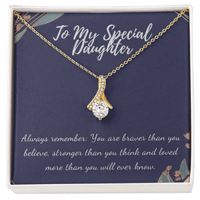 Special Daughter Necklace - Alluring Beauty in Gold & White Gold