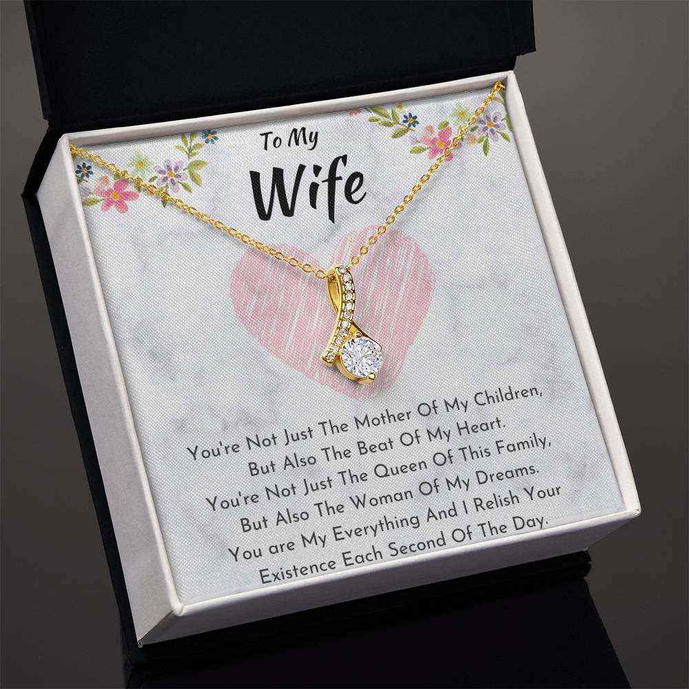 Wife Necklace: Alluring Beauty Pendant in Gold & White Gold