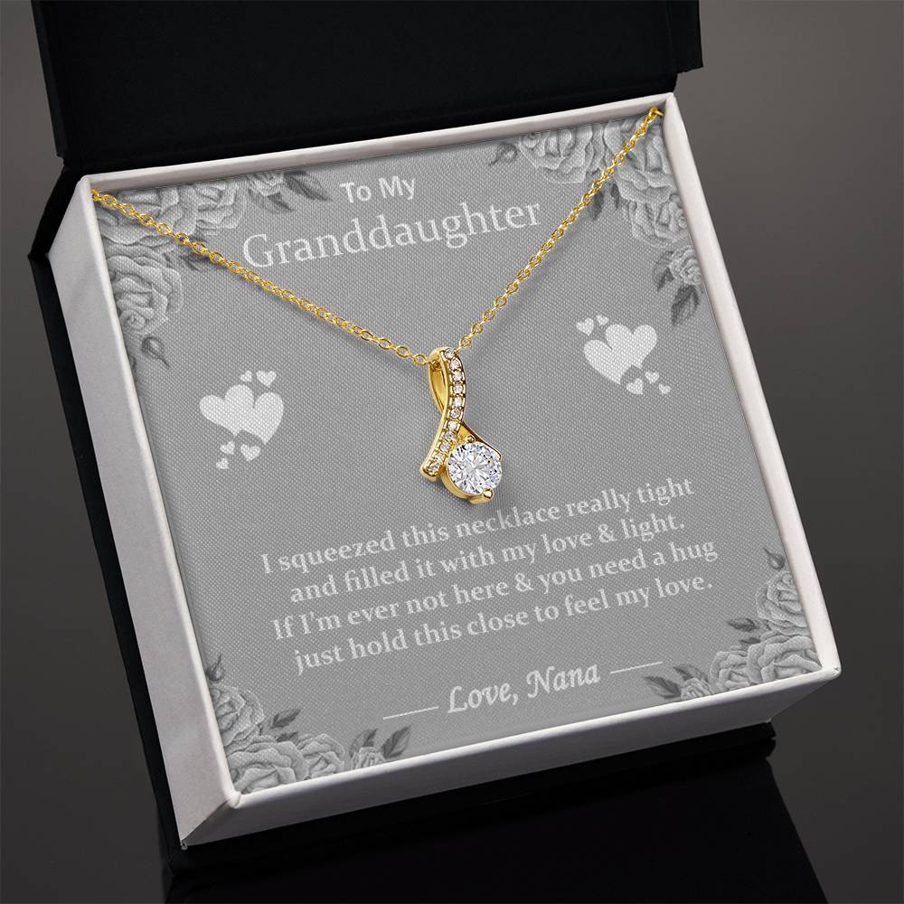 To My Granddaughter Necklace - Alluring Beauty in Gold & White Gold