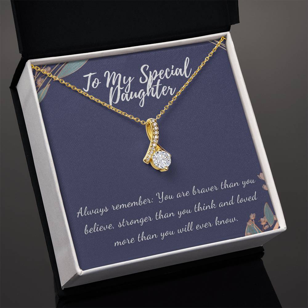 Special Daughter Necklace - Alluring Beauty in Gold & White Gold