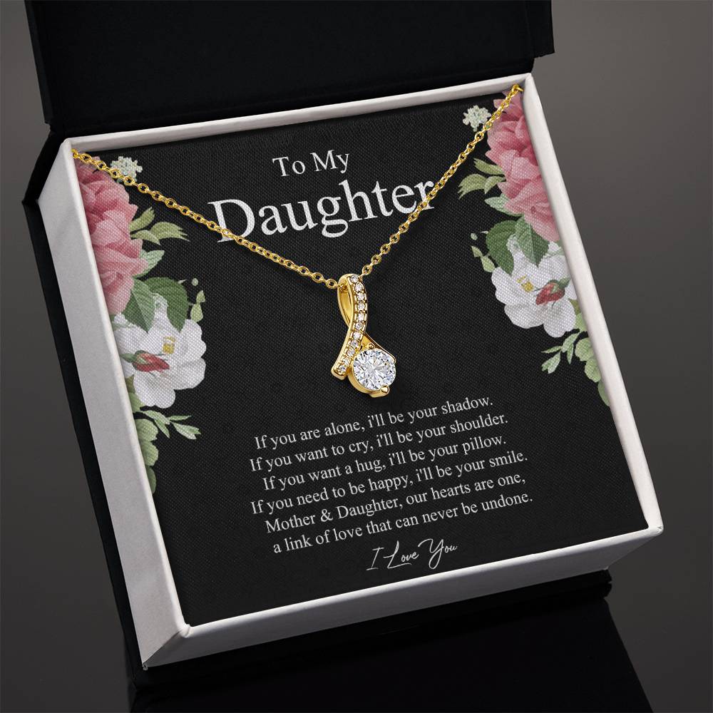 Gold Daughter Necklace - Alluring Beauty in Yellow & White Gold