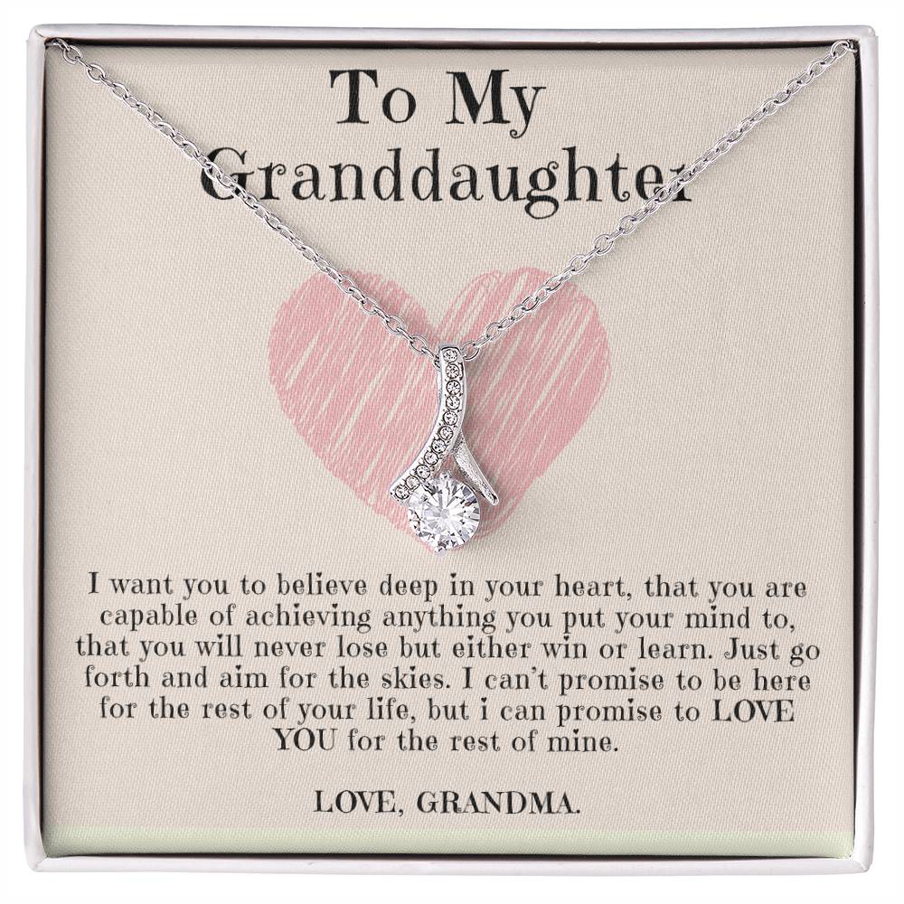 To My Granddaughter Necklace - Alluring Beauty in Gold & White Gold