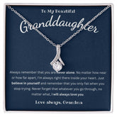 To My Beautiful Granddaughter Necklace in Gold & White Gold