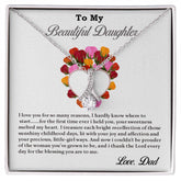 To My Beautiful Daughter Necklace - Alluring Beauty