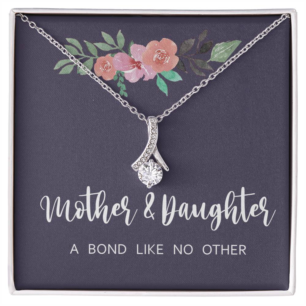 Mother and Daughter Necklace: Alluring Beauty in Gold & White Gold