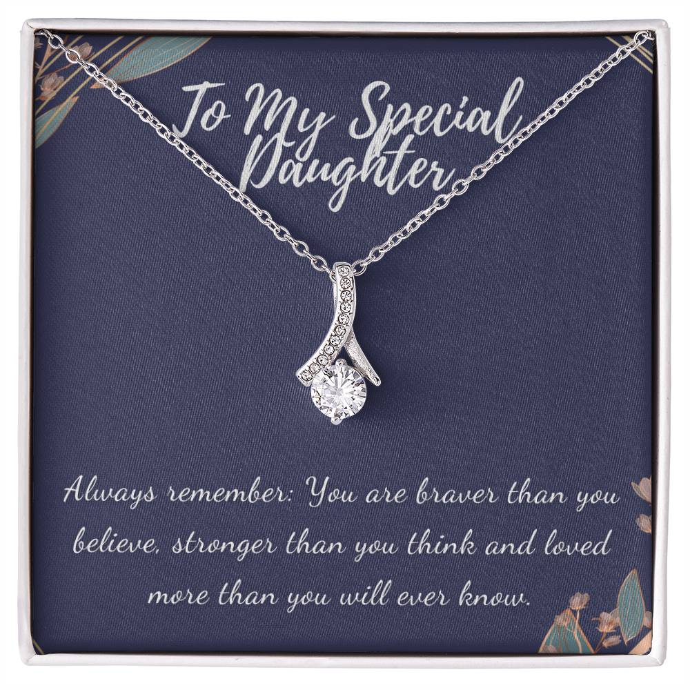 Special Daughter Necklace - Alluring Beauty in Gold & White Gold