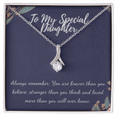 Special Daughter Necklace - Alluring Beauty in Gold & White Gold