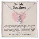 To My Beautiful Daughter Necklace in Yellow & White Gold