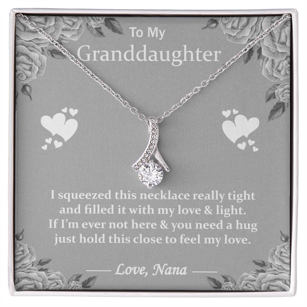 To My Granddaughter Necklace - Alluring Beauty in Gold & White Gold
