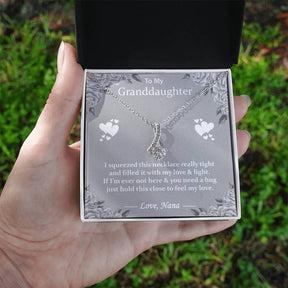 To My Granddaughter Necklace - Alluring Beauty in Gold & White Gold