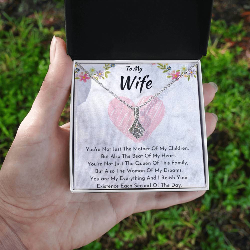 Wife Necklace: Alluring Beauty Pendant in Gold & White Gold
