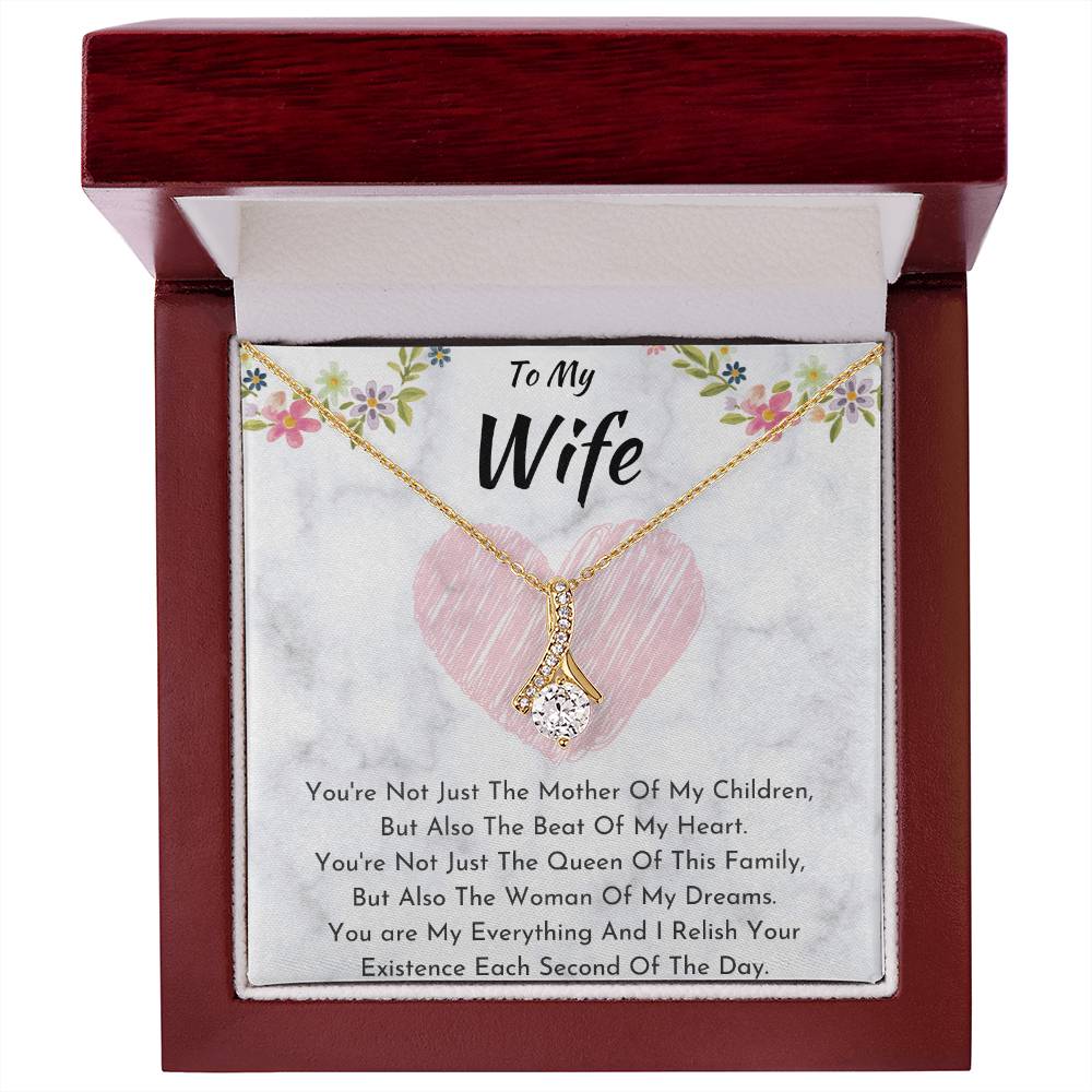 Wife Necklace: Alluring Beauty Pendant in Gold & White Gold