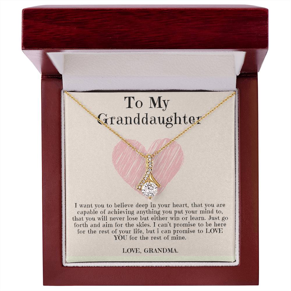 To My Granddaughter Necklace - Alluring Beauty in Gold & White Gold