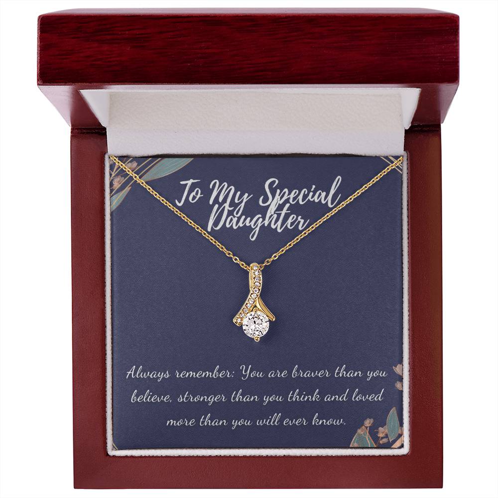 Special Daughter Necklace - Alluring Beauty in Gold & White Gold