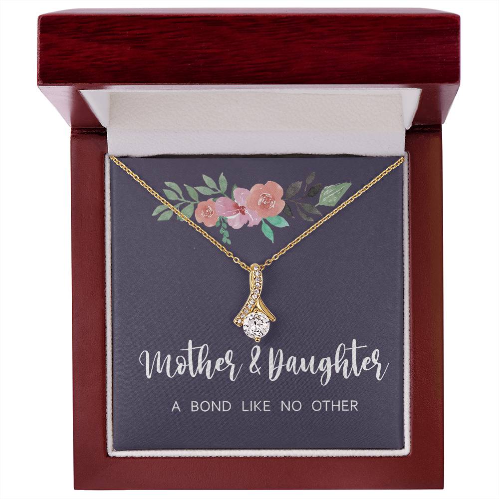 Mother and Daughter Necklace: Alluring Beauty in Gold & White Gold