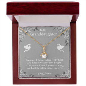 To My Granddaughter Necklace - Alluring Beauty in Gold & White Gold