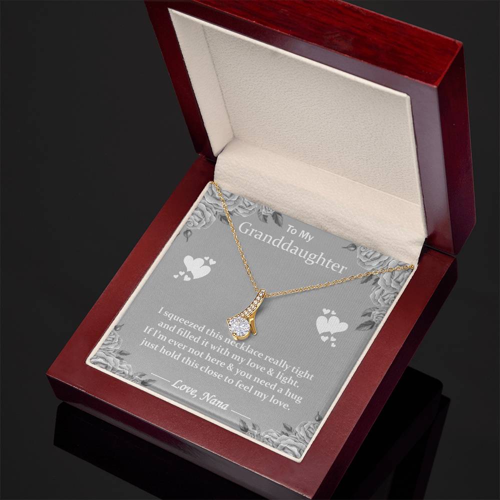 To My Granddaughter Necklace - Alluring Beauty in Gold & White Gold