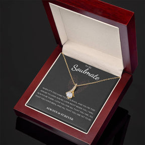 To My Soulmate Necklace - Alluring Beauty in Gold & White Gold