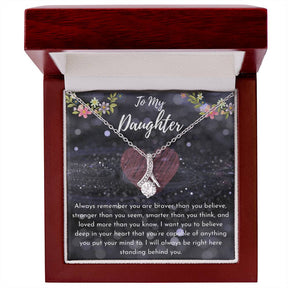 To My Daughter Necklace - Alluring Beauty Pendant