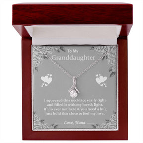 To My Granddaughter Necklace - Alluring Beauty in Gold & White Gold