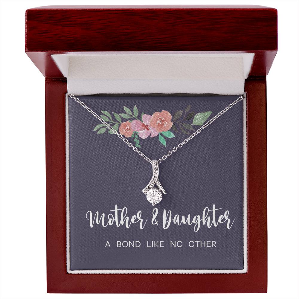 Mother and Daughter Necklace: Alluring Beauty in Gold & White Gold