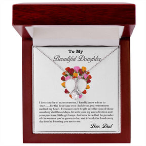 To My Beautiful Daughter Necklace - Alluring Beauty