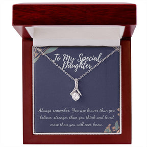 Special Daughter Necklace - Alluring Beauty in Gold & White Gold