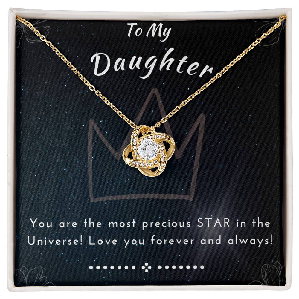 Precious Star Necklace - Love Knot for My Daughter