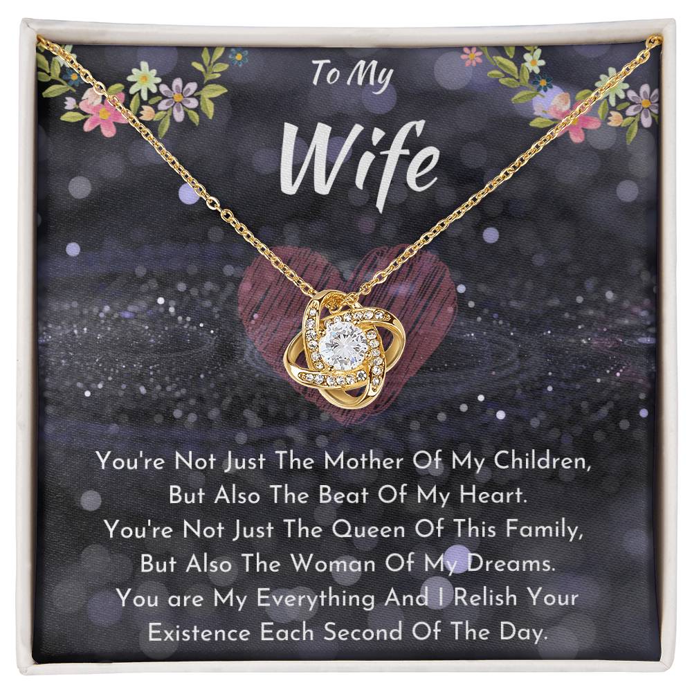 To My Wife Love Knot Necklace in Gold Variants