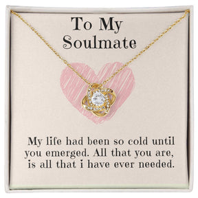 Soulmate Necklace: Love Knot To My Beloved