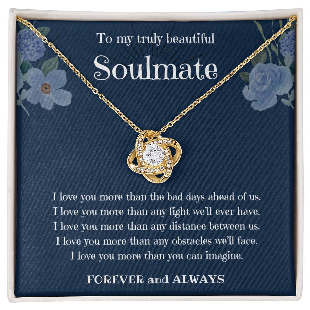 Soulmate Chain Love Knot Necklace for Her