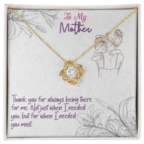 Necklace for your Mother - Love Knot in Gold Variants