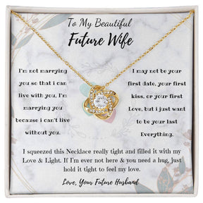 To My Future Wife Necklace - Love Knot Design