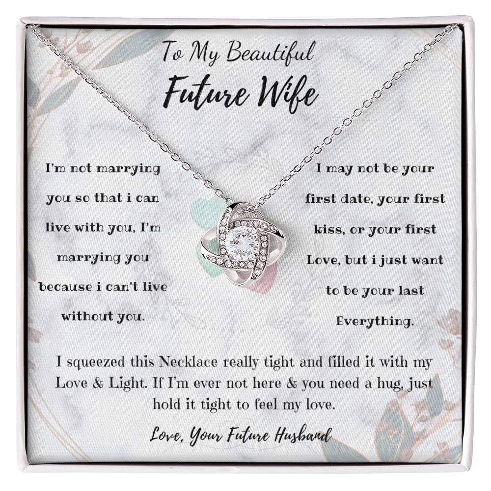 To My Future Wife Necklace - Love Knot Design