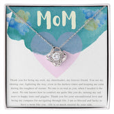 Love Knot Necklace Mom - Elegant Pendant in Yellow & White Gold