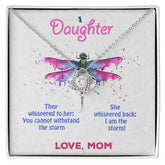 Daughter Necklace - Love Knot To My Daughter in Gold Variants