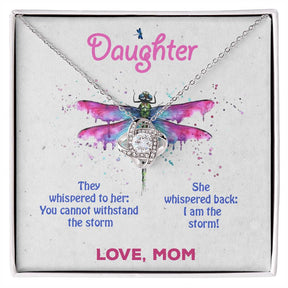 Daughter Necklace - Love Knot To My Daughter in Gold Variants